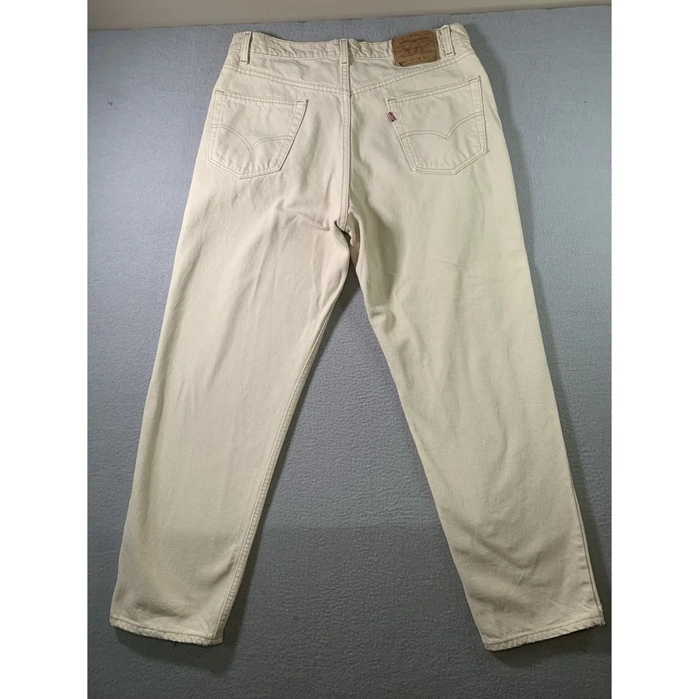 VTG Levis 550 Jeans Made In USA 90'S Men Sz 36/30 Y2K Thrifter Cream